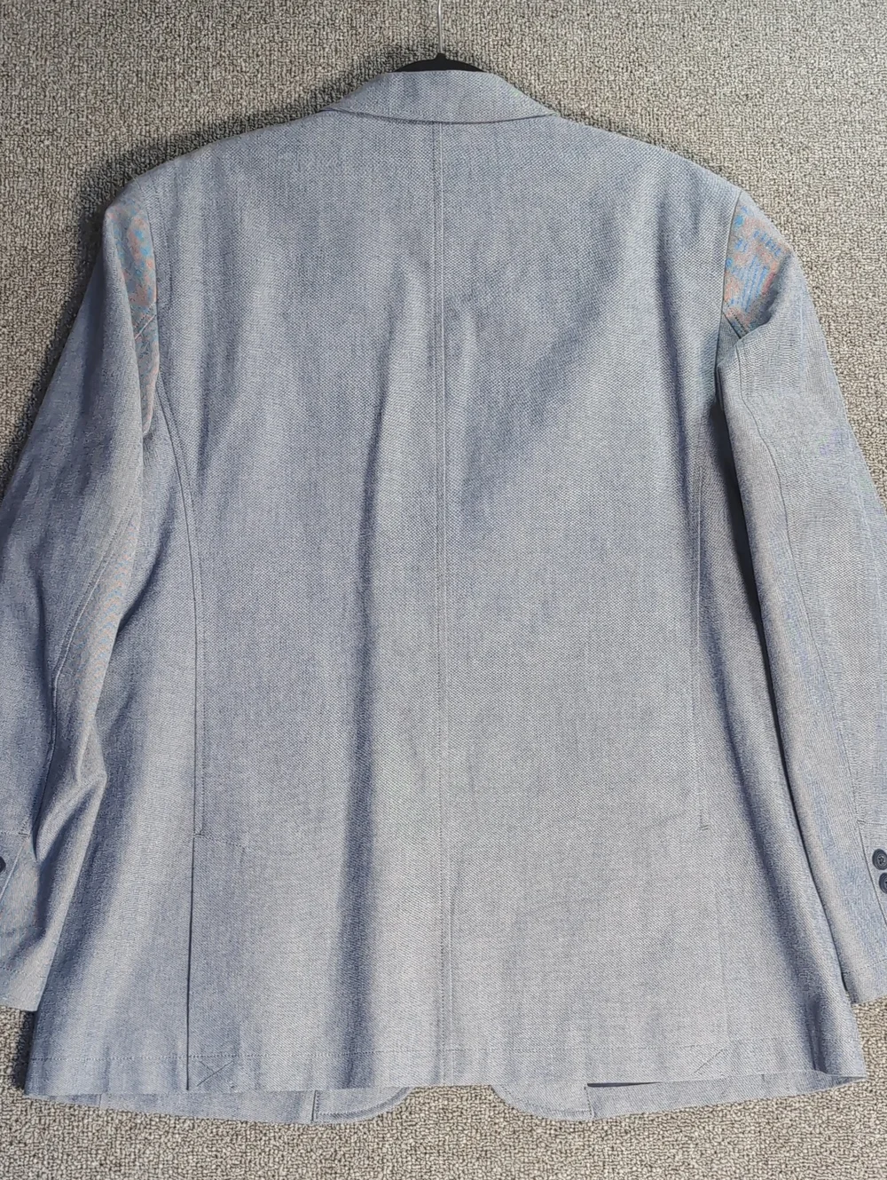 L.L. Bean Canvas Sport Coat Size 44Reg In Chambray Cotton Blue
